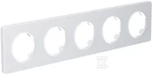 Klawisze i ramki - Ramka pięciokrotna, plastikowa, biała, BETA ONNLINE - miniaturka - grafika 1