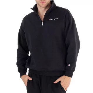 Bluzy sportowe męskie - Bluza Champion Half Zip Sweatshirt 116590-KK001 - czarna - grafika 1