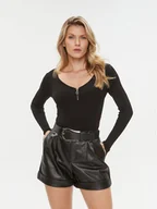 Swetry damskie - Morgan Sweter 232-MBANZA Czarny Slim Fit - miniaturka - grafika 1