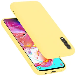 Pokrowiec Do Samsung Galaxy A70 / A70s Etui w LIQUID ŻÓŁTY TPU Silikon Case Cover Obudowa Ochronny Cadorabo - Etui i futerały do telefonów - miniaturka - grafika 1