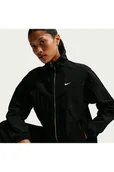 Kurtki damskie - Damska luźna kurtka z tkaniny z zamkiem na całej długości i ochroną przed promieniowaniem UV Nike Windrunner - Czerń - miniaturka - grafika 1