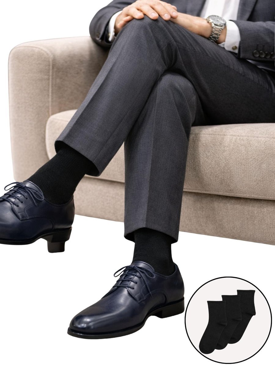 Skarpetki męskie bambusowe eleganckie gładkie czarne 3PAK 41-44 MYWAY