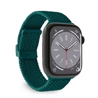 Paski - Puro Loop Band - Pleciony pasek do Apple Watch 42/44/45/49 mm (zielony) - miniaturka - grafika 1