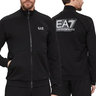 EA7 Emporio Armani bluza męska czarna ze stójką 3DPM61-PJ05Z-1200 M - Bluzy męskie - miniaturka - grafika 1
