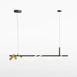 Wisząca lampa sznur Rosa MOD166PL-L30GB3K LED 42W czarna - Lampy sufitowe - miniaturka - grafika 1
