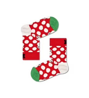 Skarpetki damskie - Happy Socks Snowman, kolorowe i zabawne, Skarpety dla dzieci, Zielony-Czerwony-Biały (0-12M) - grafika 1
