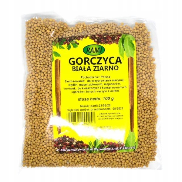 Gorczyca biała ziarno 100g Rami