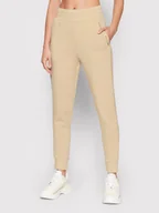 Spodnie sportowe damskie - Guess Spodnie dresowe W2RB01 K7UW2 Beżowy Regular Fit - miniaturka - grafika 1