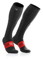 Skarpetki sportowe męskie - Skarpety kompresyjne COMPRESSPORT Full Socks Race&Recovery czarne - miniaturka - grafika 1