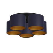 Lampy sufitowe - Luminex Arden 3565 Plafon Oprawa sufitowa 5x60W E27 czarny/niebieski/złoty - miniaturka - grafika 1