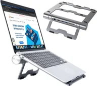 Części i akcesoria do laptopów - Reagle REAGLE PODSTAWKA POD LAPTOP REGULOWANA STOJAK MACBOOK HUB HDMI PD LAN USB-C - miniaturka - grafika 1