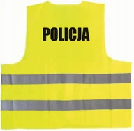 Odzież robocza - Kamizelka odblaskowa z nadrukiem POLICJA rozmiar M - miniaturka - grafika 1