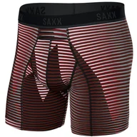 Majtki męskie - Bokserki do biegania/ bokserki męskie sportowe SAXX KINETIC Light paski - bordowe - miniaturka - grafika 1
