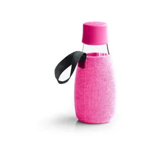 Różowy pokrowiec na szklaną butelkę ReTap, 300 ml - Butelki termiczne - miniaturka - grafika 1