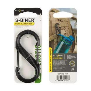 Nite Ize - S-Biner #4 Plastic Black Gate - Czarny - SBP4-03-01BG - Sprzęt wspinaczkowy - miniaturka - grafika 1