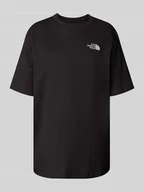 Koszulki i topy damskie - T-shirt o kroju oversized z wyhaftowanym logo - miniaturka - grafika 1