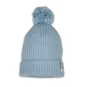 Szaliki i chustki dla dzieci - Lodger Czapeczka z wełny merino 100% niebieska Blue Fogg 6-12 mies. - miniaturka - grafika 1