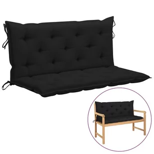 vidaXL Poduszka na huśtawkę czarna 120 cm tkanina 315011 - Poduszki ogrodowe - miniaturka - grafika 1