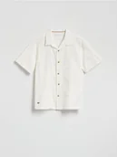 Bluzki dla chłopców - Reserved - Bawełniana koszula - biały - miniaturka - grafika 1