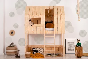 Łóżko piętrowe PAT A 70x140 sosna - Łóżka dla dzieci i młodzieży - miniaturka - grafika 1