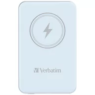 Powerbanki - Verbatim Charge 'n' Go Magnetic Wireless Power Bank 5000mAh niebieski - miniaturka - grafika 1