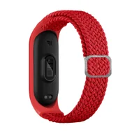 Akcesoria do smartwatchy - Opaska Strap Fabric do Xiaomi Mi Band 7 / 6 / 5 / 4 / 3 pleciony materiałowy czerwony - miniaturka - grafika 1
