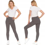 Legginsy - Moraj Legginsy Prążkowane z Wysokim Stanem 1500-014 Szary L/XL - miniaturka - grafika 1