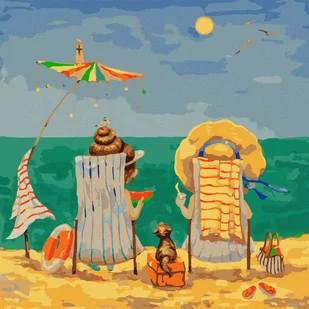 Malowanie po numerach - W leżakach 40x40 - Ideyka - Malowanie po numerach Malowanie po numerach - W leżakach 40x40 - Ideyka - Malowanie po numerach - miniaturka - grafika 1