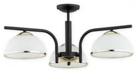 Lampy sufitowe - Lemir Lava żyrandol 3 pł. / czarny matowy + złoty O2923 W3 CZA + ZL O2923 W3 CZA + ZL - miniaturka - grafika 1