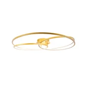 Oprawy, klosze i abażury - QAZQA Lampa sufitowa złota 78 cm z 3-stopniową regulacją ściemniania LED - Rowin - miniaturka - grafika 1