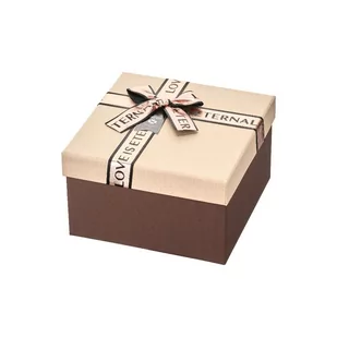 PUDEŁKO prezentowe 17 x 17 x 10 cm CREAM-CHOCO VILLA ITALIA - Zestawy upominkowe - miniaturka - grafika 1