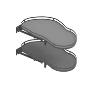 Meble modułowe i akcesoria - Kosz cargo Ergo Corner Optima 1000/600 lewy grafitowy Rejs - miniaturka - grafika 1