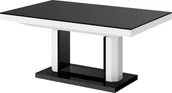 Ławy i stoliki kawowe - Hubertus Ława QUADRO LUX 120170x75 czarny połysk/biały połysk rozkładana - miniaturka - grafika 1