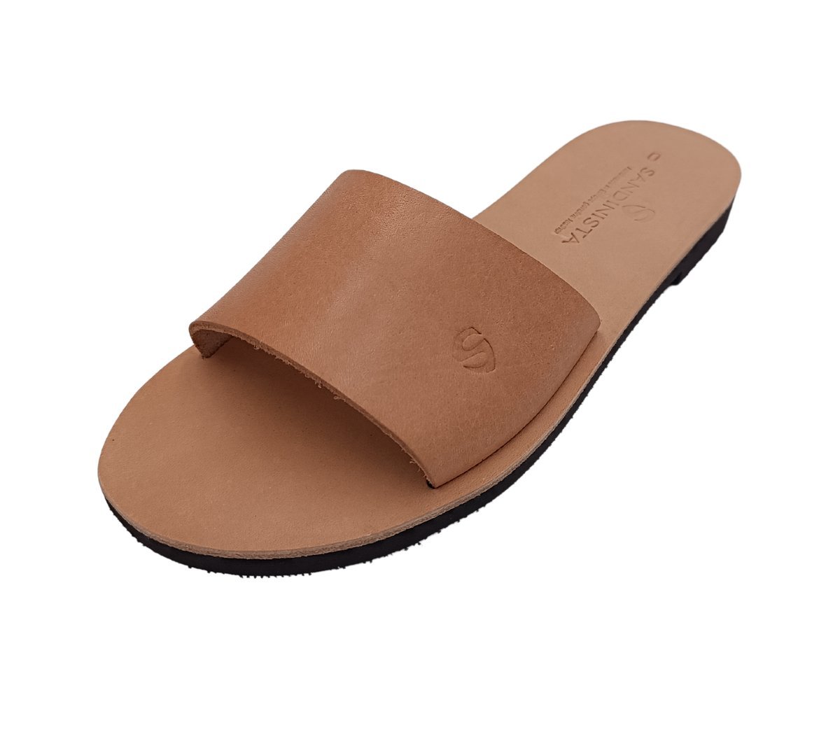 Beżowe klasyczne klapki damskie ze skóry naturalnej SANDINISTA S4160A [Rozmiar: 39]