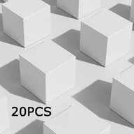 Inne - TEMU 20 szt., 12*12*12cm, Proste Białe Pudełka na Kubki, Składane Pudełka na Małe Przedmioty, Idealne na Urodziny, Ślub, Boże Narodzenie, Nowy Rok, - miniaturka - grafika 1