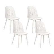 Krzesła - Zestaw 4 krzeseł do jadalni biały EMORY - miniaturka - grafika 1