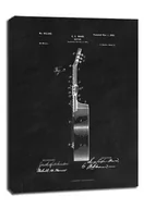 Obrazy i zdjęcia na płótnie - Patent GC Ward Gitara Projekt z 1898, black - obraz na płótnie Wymiar do wyboru: 50x70 cm - miniaturka - grafika 1