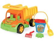 Samochody i pojazdy dla dzieci - Wader Gigant Truck wywrotka z kompletem do piasku - miniaturka - grafika 1