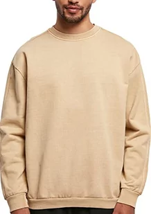 Urban Classics Męska bluza Heavy Terry Garment Dye Crew, unionbeige, 3XL, beżowy unionowy, 3XL - Bluzy męskie - miniaturka - grafika 1