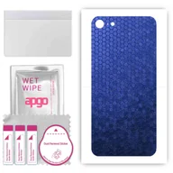 Szkła hartowane na telefon - Folia naklejka skórka strukturalna na TYŁ do Apple iPhone 7 -  Plaster Miodu Niebieski - apgo SKINS - miniaturka - grafika 1