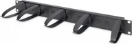 Pozostałe akcesoria sieciowe - Digitus DIGITUS DN-97602-2 1U cable management panel 5x PVC cable rings 31x85mm rotatable replaceable black RAL 9005 - miniaturka - grafika 1