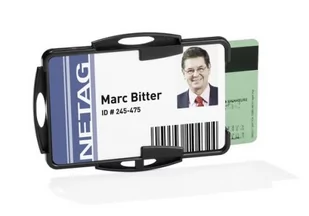 Etui Dwie Karty Identyfikacyjne Otwarte Durable Czarne 54x84mm 10szt. 8919 01 - Etui na dokumenty i karty - miniaturka - grafika 1