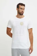 Koszulki męskie - Columbia t-shirt bawełniany kolor biały z nadrukiem - miniaturka - grafika 1