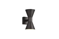 Lampy ogrodowe - Trio Leuchten Nowoczesna lampa ścienna czarna 2-punktowa - Rolf - miniaturka - grafika 1