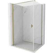 Kabiny prysznicowe - Mexen Mist-B kabina prysznicowa uchylna 70 x 90 cm, transparent, złota - 8A2T-070-090-50-00 - miniaturka - grafika 1