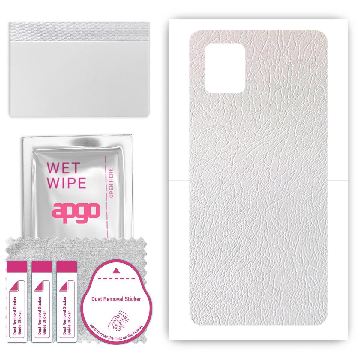 Folia naklejka skórka strukturalna na TYŁ do Samsung Galaxy Note 10 Lite - Skóra Biała - apgo SKINS