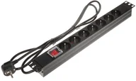 Listwy zasilające - Listwa zasilająca 7 gniazd z wyłącznikiem PD-7/R-N - miniaturka - grafika 1
