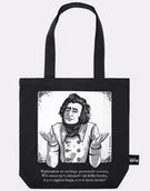 Torby i wózki na zakupy - Torba na książki, O CO W ŻYCIU CHODZI? ADAM MICKIEWICZ, bawełniana, czarna - miniaturka - grafika 1