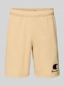 Spodenki męskie - Szorty z dzianiny dresowej z wyhaftowanym logo i elastycznym pasem - miniaturka - grafika 1