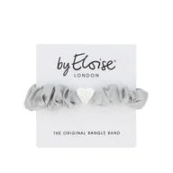 Ozdoby do włosów - By Eloise London Silk Scrunchie Silver Heart Moonlight Gumka do włosów 1 szt - miniaturka - grafika 1